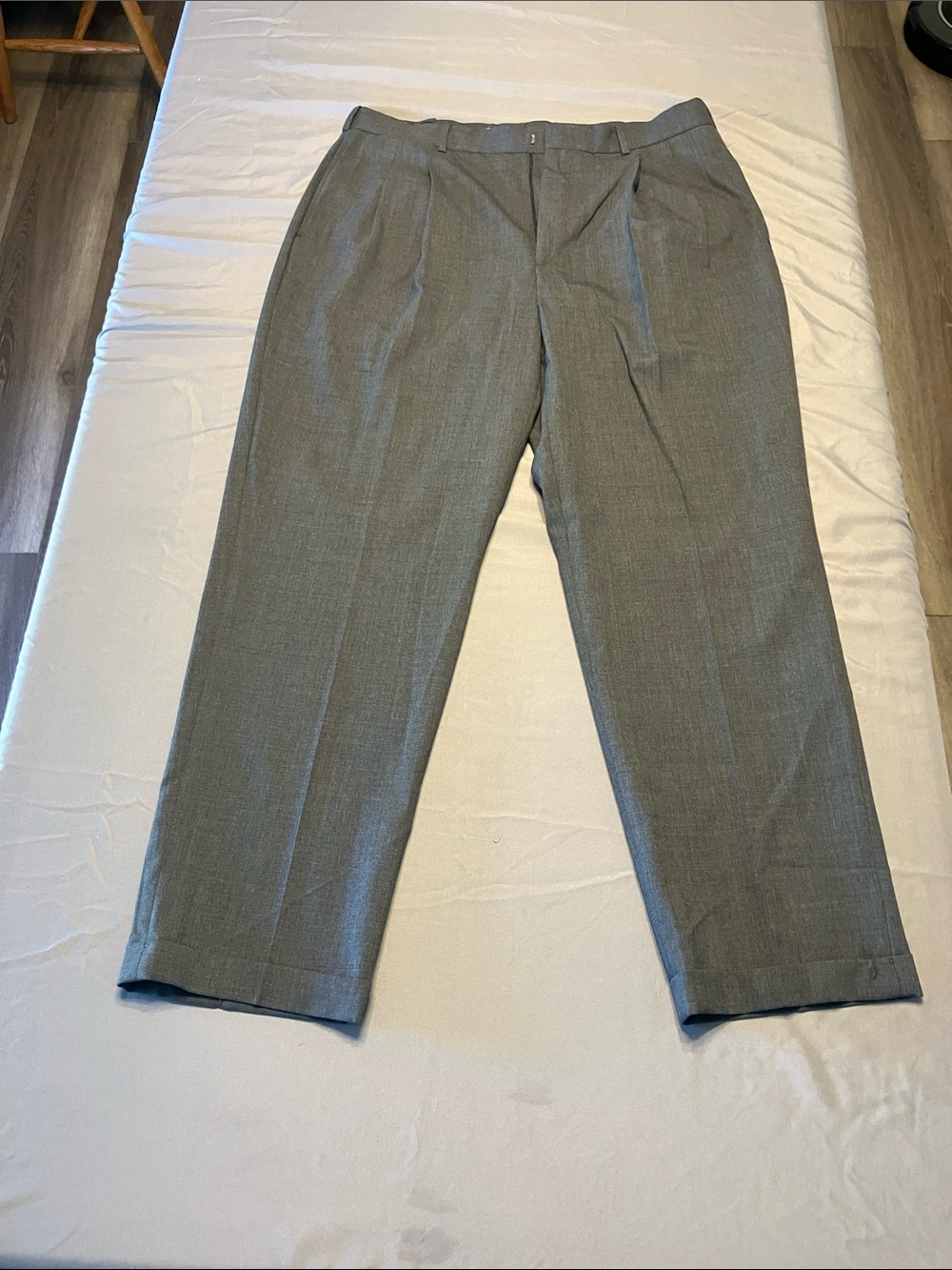 Lands' End Men's Dress Pants in Charcoal